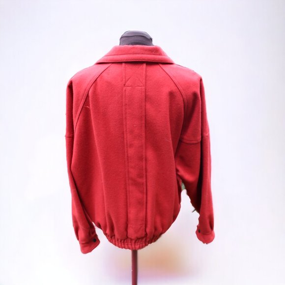 Vintage Members Only Pure Wool Mens Size 40 Bomber Jacket By Europe Craft - Picture 2 of 7